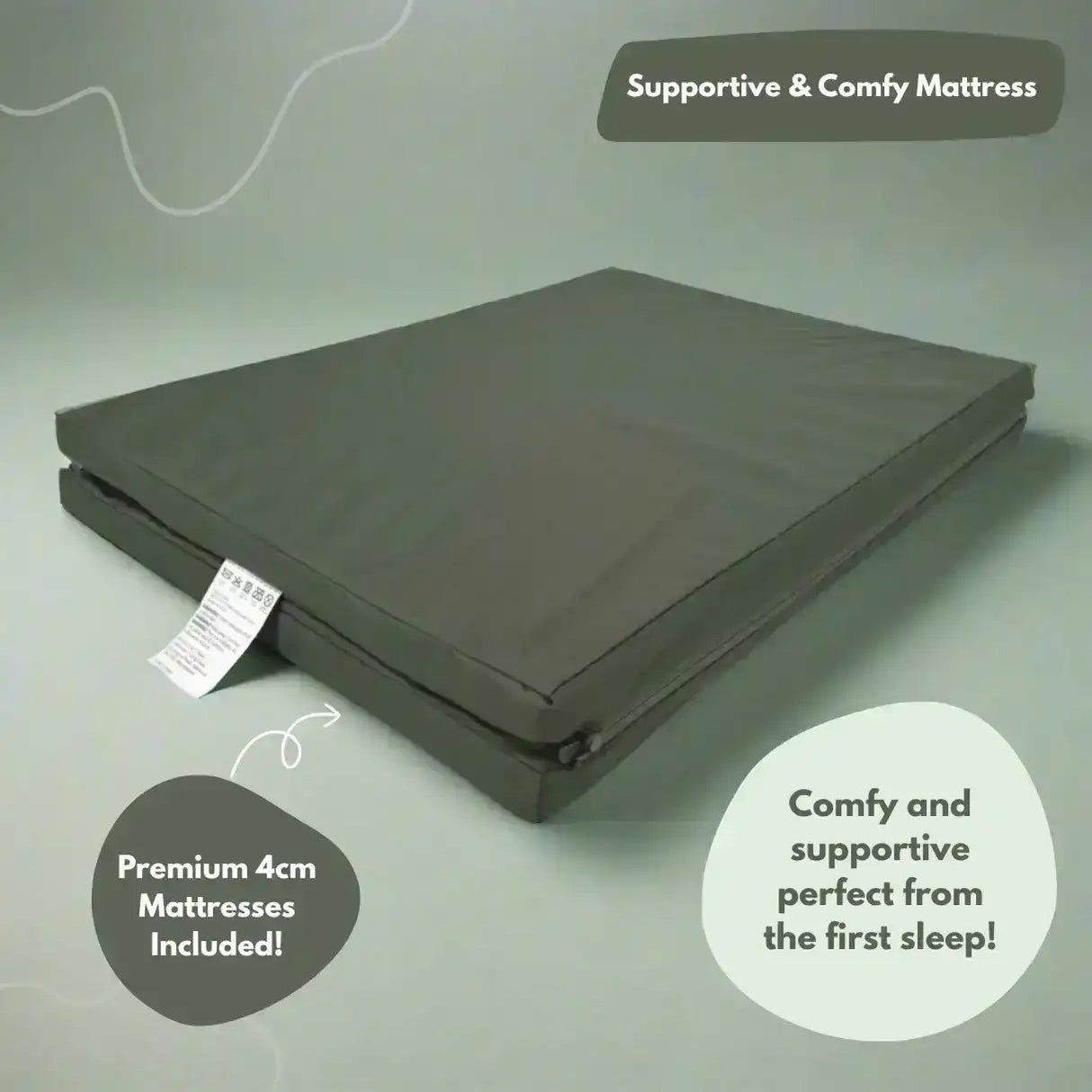 Airpod 3 Travel Cot Includes Newborn Bassinet Insert - Green