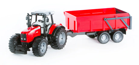 Bruder Massey Ferguson 7480 with Tipping Trailer, Toy Tractor Scale 1:16