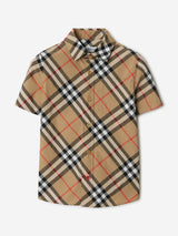 Burberry Boys Owen Essential Shirt in Beige
