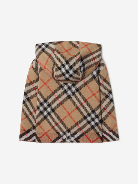 Burberry Baby Boys Mini Jimmy Check Zip Up Top in Beige