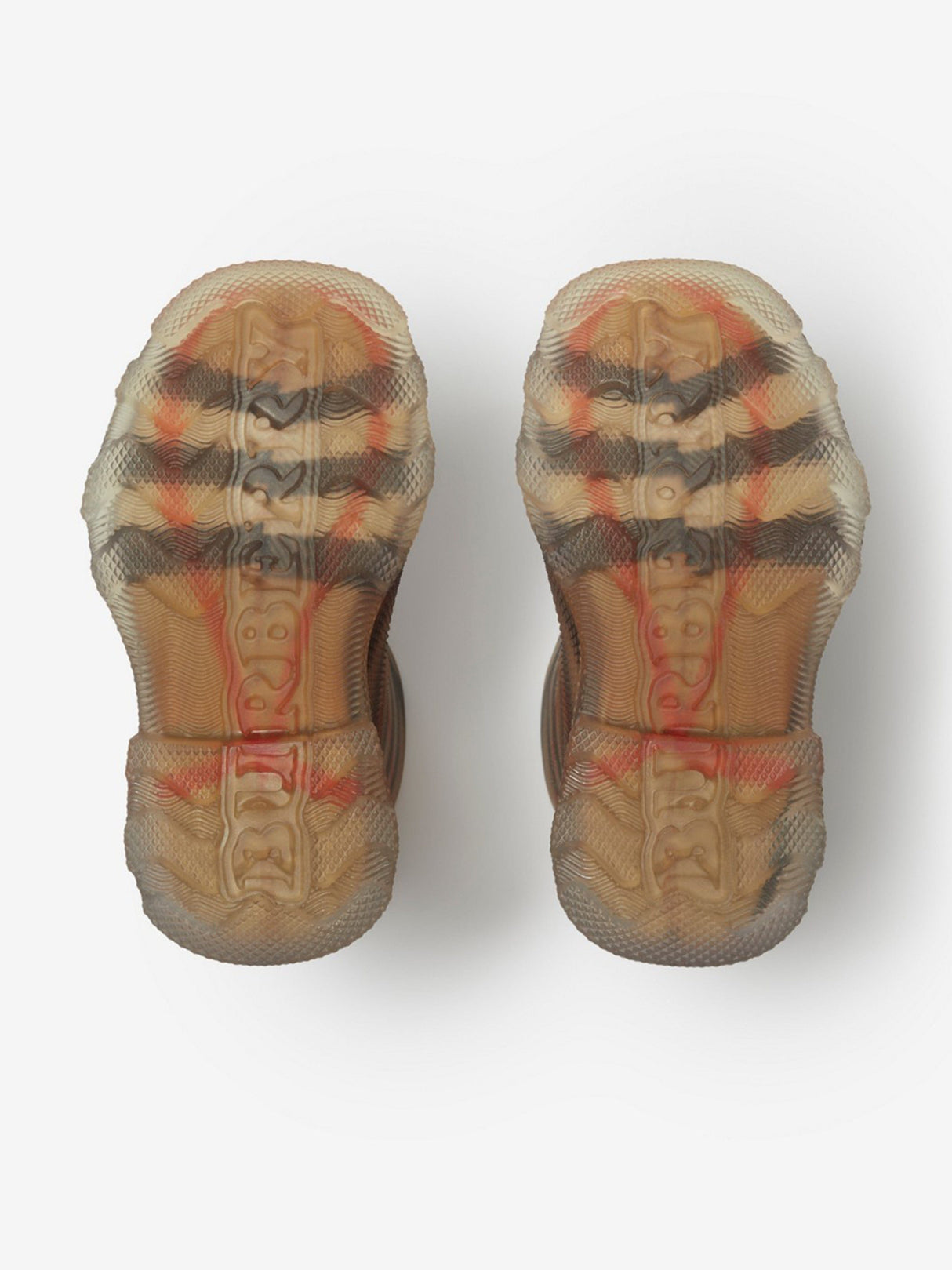 Burberry Kids Check Rubber Marsh High Boots in Beige