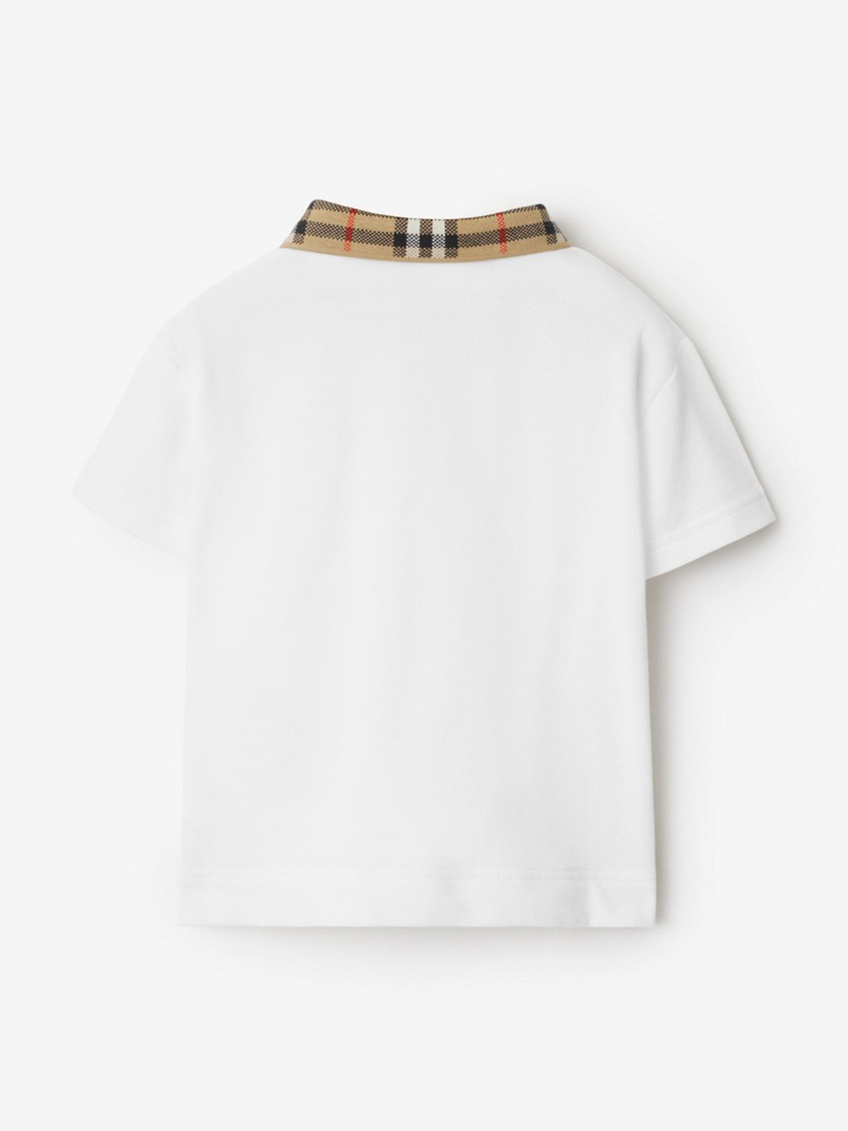 Burberry Baby Boys Johane Check Collar Polo Shirt in White