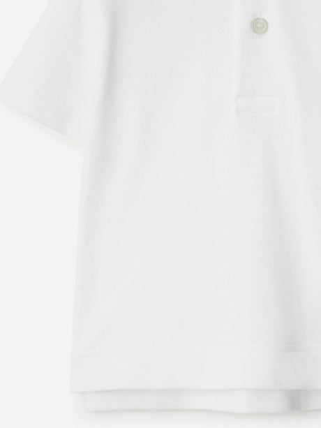 Burberry Baby Boys Johane Check Collar Polo Shirt in White