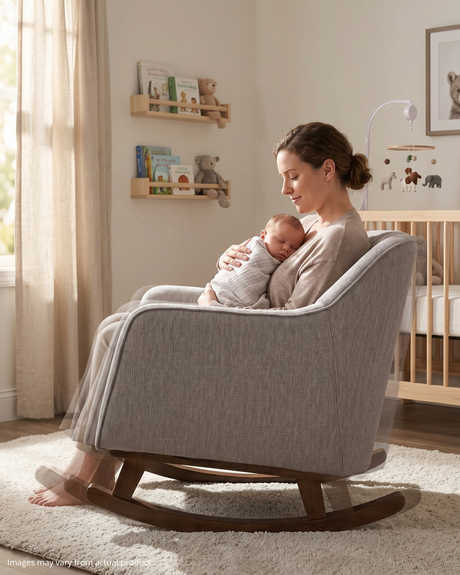 Bristam Nursery Rocking Chair - Grey & Walnut