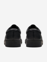 Clarks Boys Leather Lorcam Loop Shoes in Black (Wide Fit)