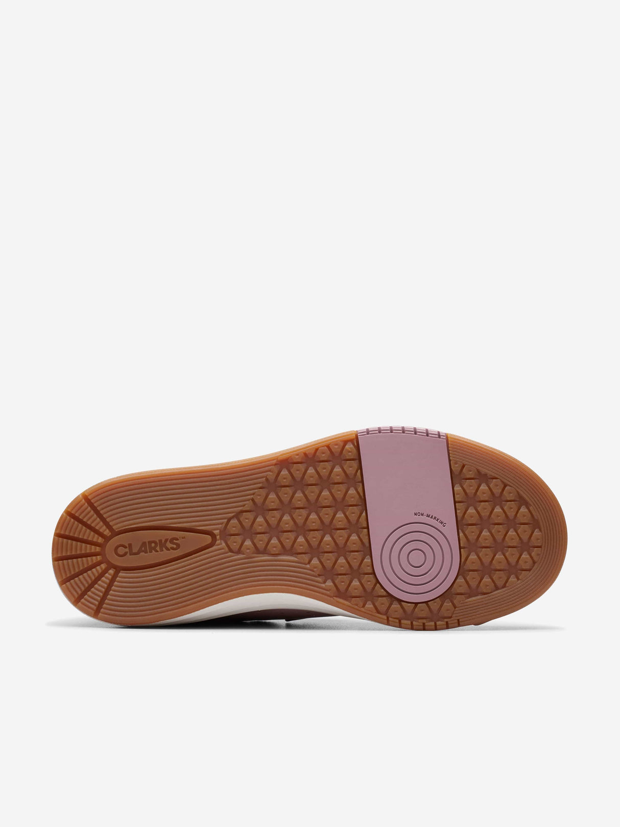Clarks Girls Leather Urban Solo Trainers in Pink (Standard Fit)