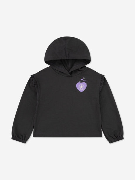 Converse Girls Hoodie and Heart Leggings Set in Grey