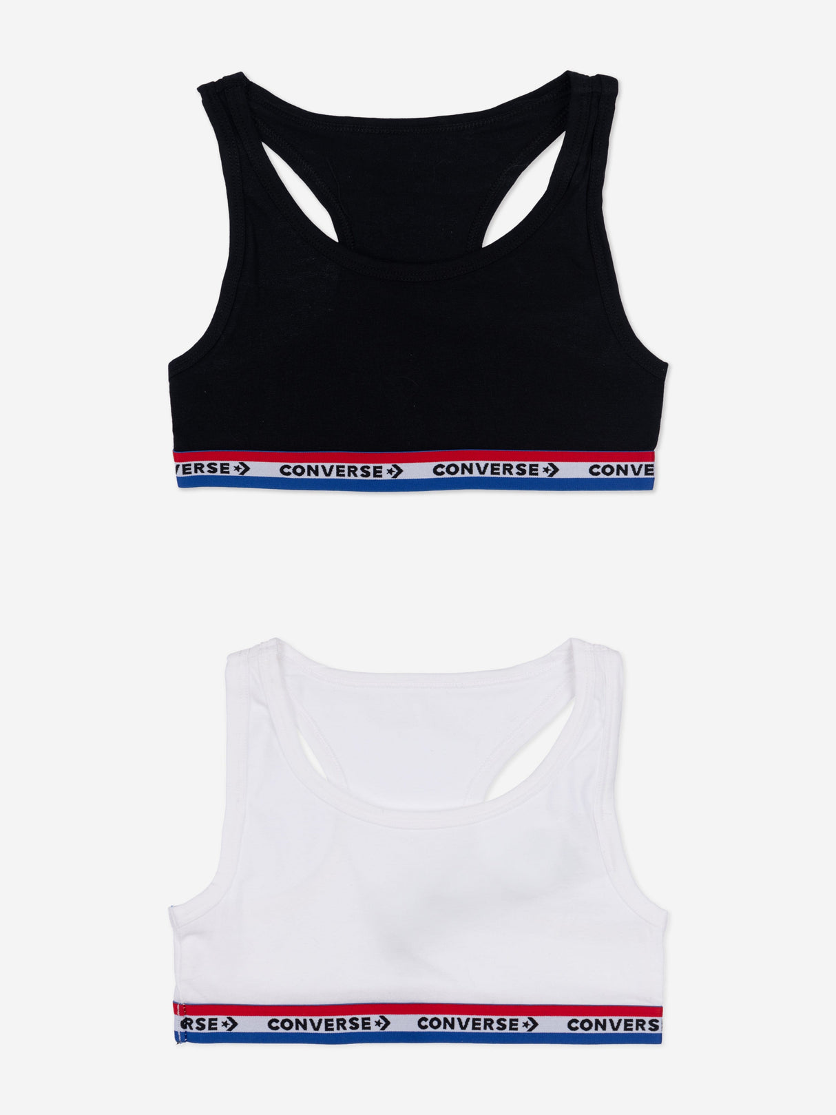 Converse Girls 2 Pack Racerback Bralette Set in Black