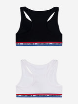 Converse Girls 2 Pack Racerback Bralette Set in Black