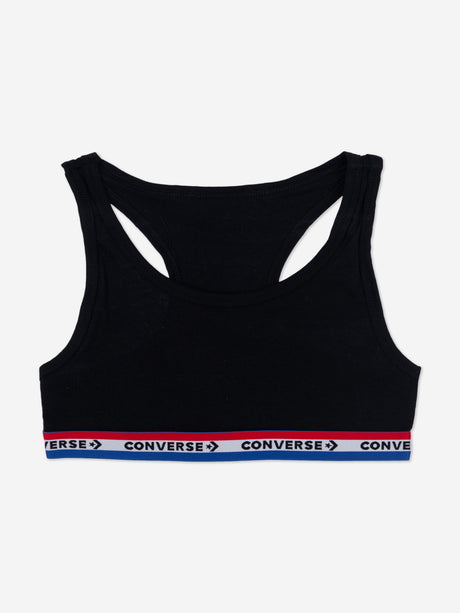 Converse Girls 2 Pack Racerback Bralette Set in Black