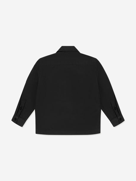 C.P. Company Boys Cotton Pocket Shirt in Black