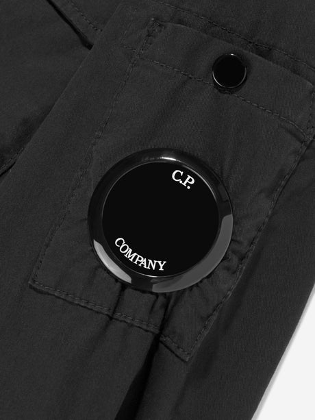C.P. Company Boys Cotton Pocket Shirt in Black