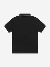 C.P. Company Boys Logo Polo Shirt in Black