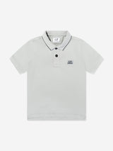 C.P. Company Boys Logo Polo Shirt in Grey