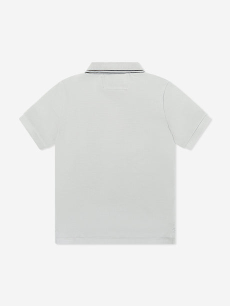 C.P. Company Boys Logo Polo Shirt in Grey
