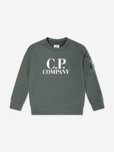 C.P. Company Boys Logo Sweatshirt in Grey