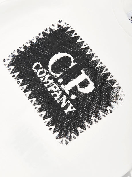 C.P. Company Boys Logo T-Shirt in Ivory