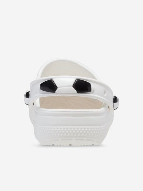 Crocs Kids Classic Soccer Ball Clog in White