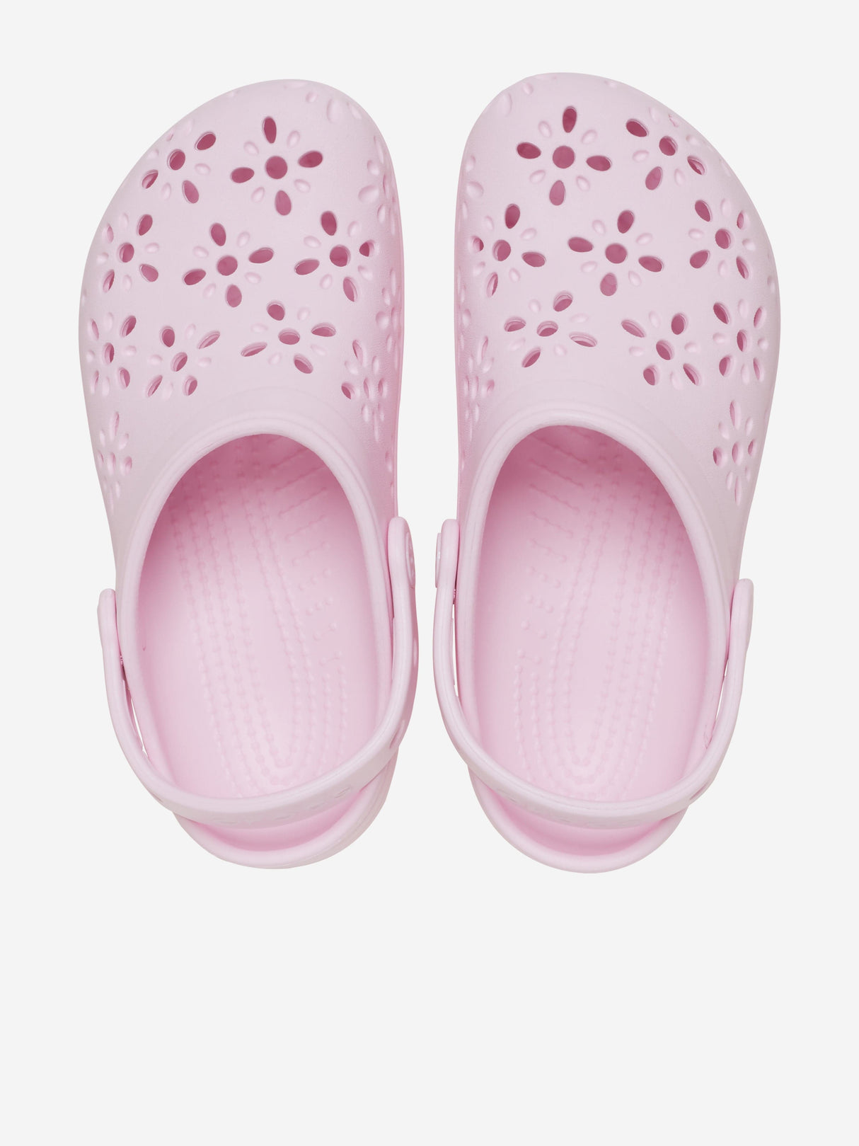 Crocs Girls Classic Floral Cut Out Clog in Pink