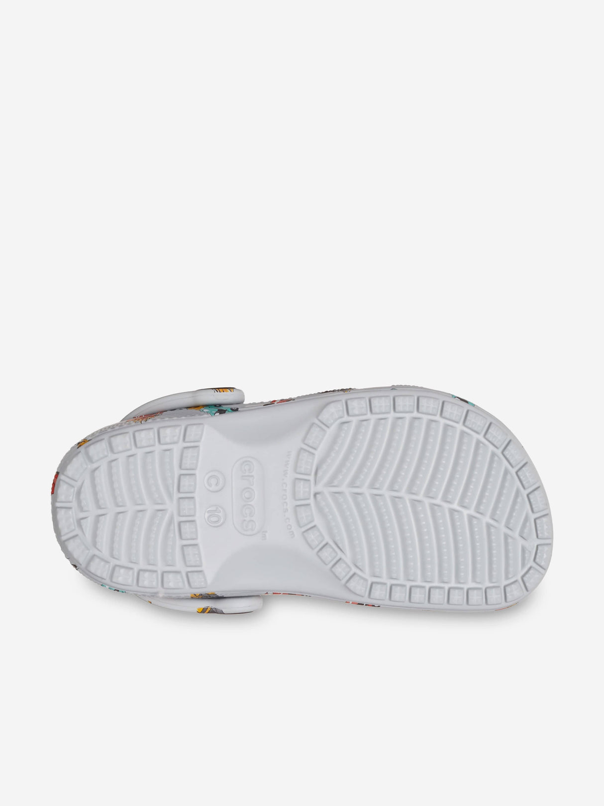 Crocs Boys Classic Race Cars Graphic Clog in Grey