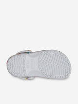 Crocs Boys Classic Race Cars Graphic Clog in Grey