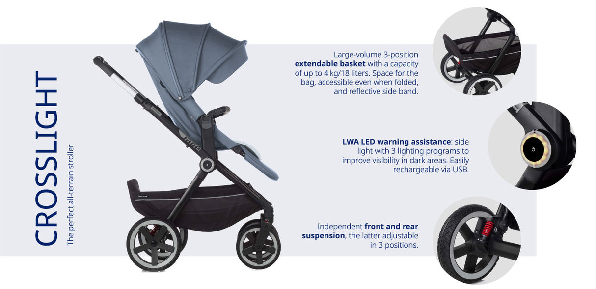 Jane Crosslight-3 Silver Shadow Edition Pushchair
