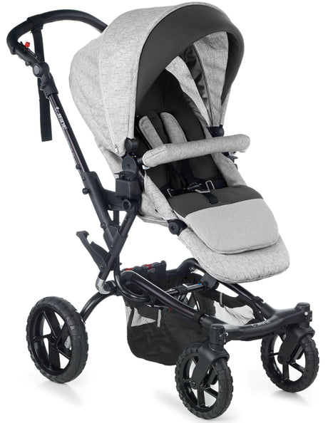 Jané Crosswalk-R All-Terrain Travel System with Sweet Carrycot & Koos iSize R1, Tech Mouse / Black Grey