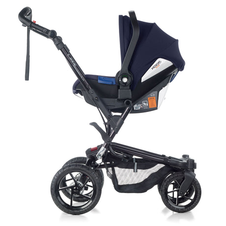 Jané Crosswalk-R All-Terrain Travel System with Sweet Carrycot & Koos iSize R1, Tech Mouse / Black Grey