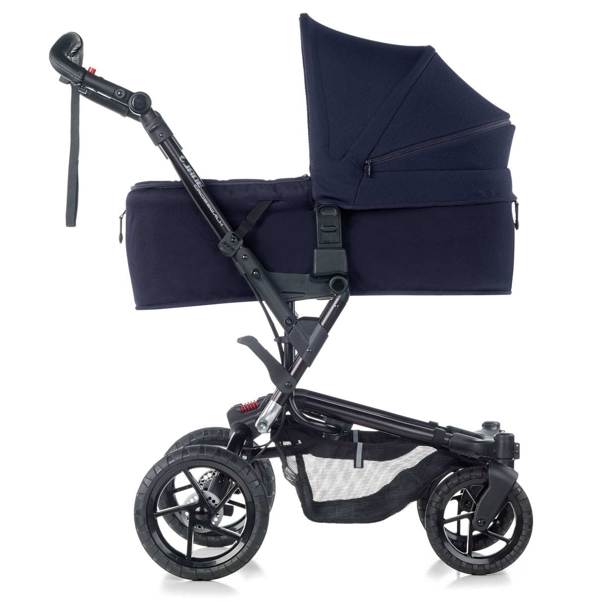 Jané Crosswalk-R All-Terrain Travel System with Sweet Carrycot & Koos iSize R1, Tech Mouse / Black Grey