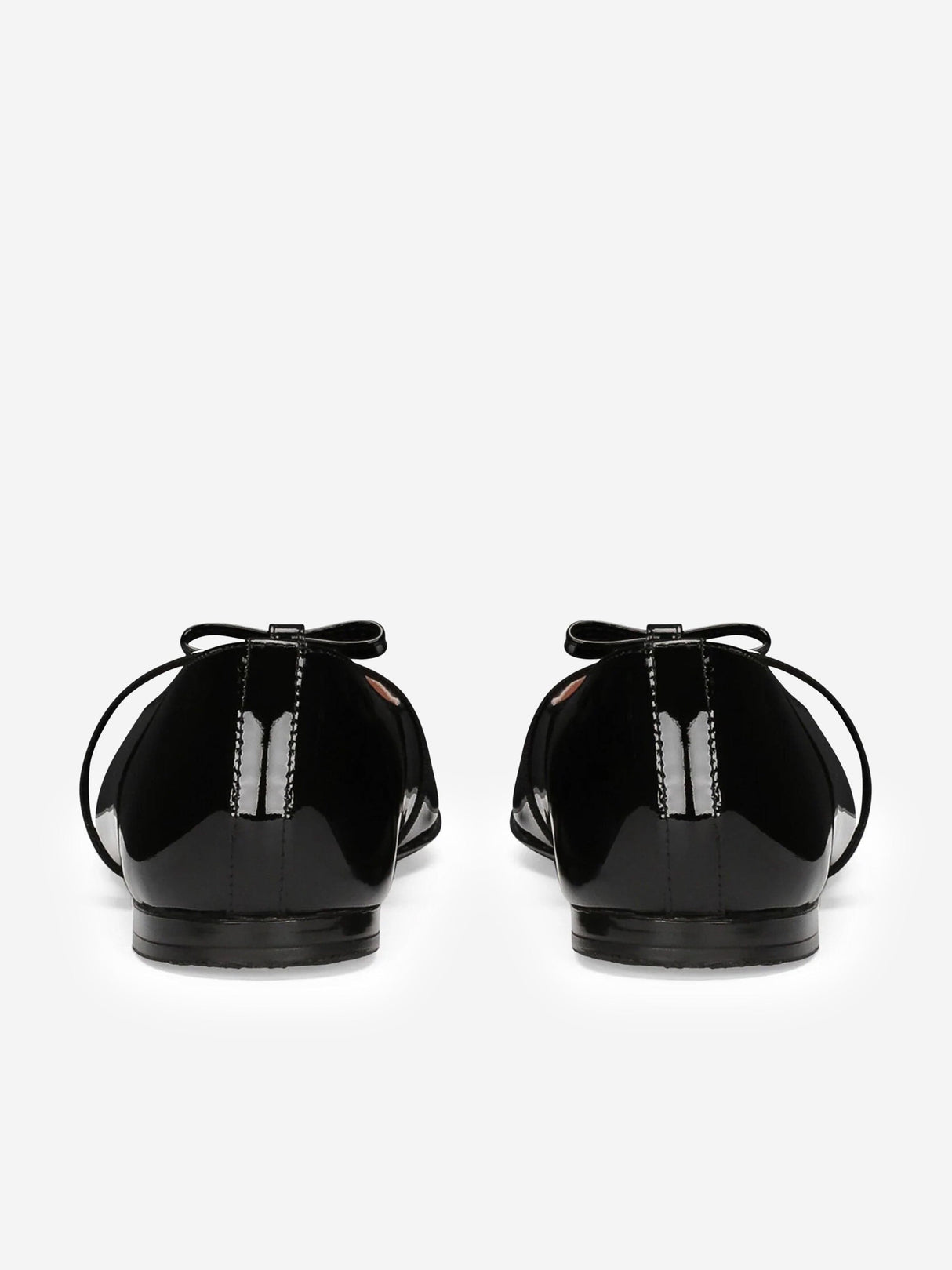 Dolce & Gabbana Girls Patent Leather Ballet Flats in Black