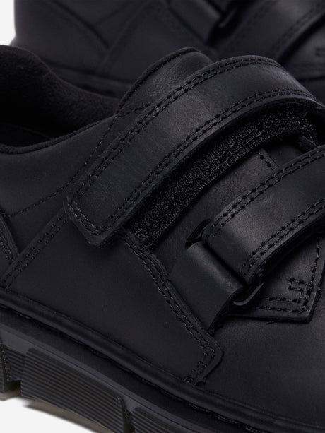 Dr Martens Boys Raffe Leather Strap Shoes in Black