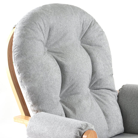 Johnston's Brompton Baby Nursing Glider & Footstool – Suedette Comfort with Smooth Glide