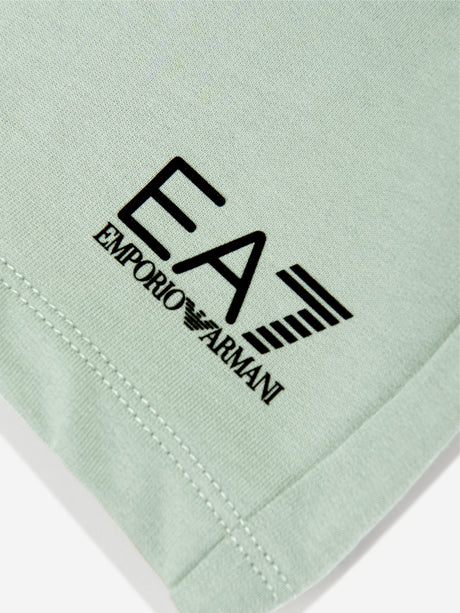 EA7 Emporio Armani Boys Logo Bermuda Shorts in Green