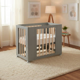 Cocoon Evoke 4 in 1 Nursery Furniture System – Bassinet, Cot, Toddler Bed & Sofa, Dove Grey / Natural Wash