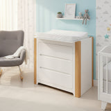 Cocoon Change Area Dresser, White / Natural