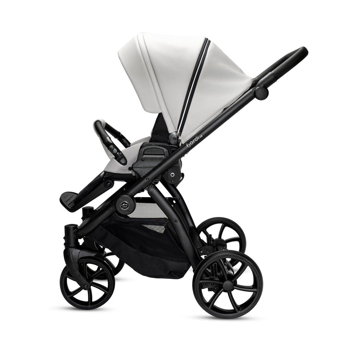 Noordi Fjordi V2 Leather - 2in1 Pushchair with ThermoCot™ Carrycot- Cloud