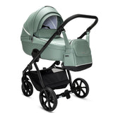 Noordi Fjordi V2 Leather - 2in1 Pushchair with ThermoCot™ Carrycot- Sage