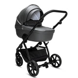 Noordi Fjordi V2 Leather - 2in1 Pushchair with ThermoCot™ Carrycot- Shadow Grey