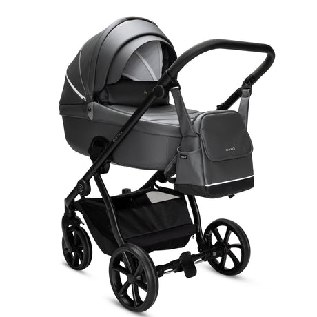 Noordi Fjordi V2 Leather - 2in1 Pushchair with ThermoCot™ Carrycot- Shadow Grey