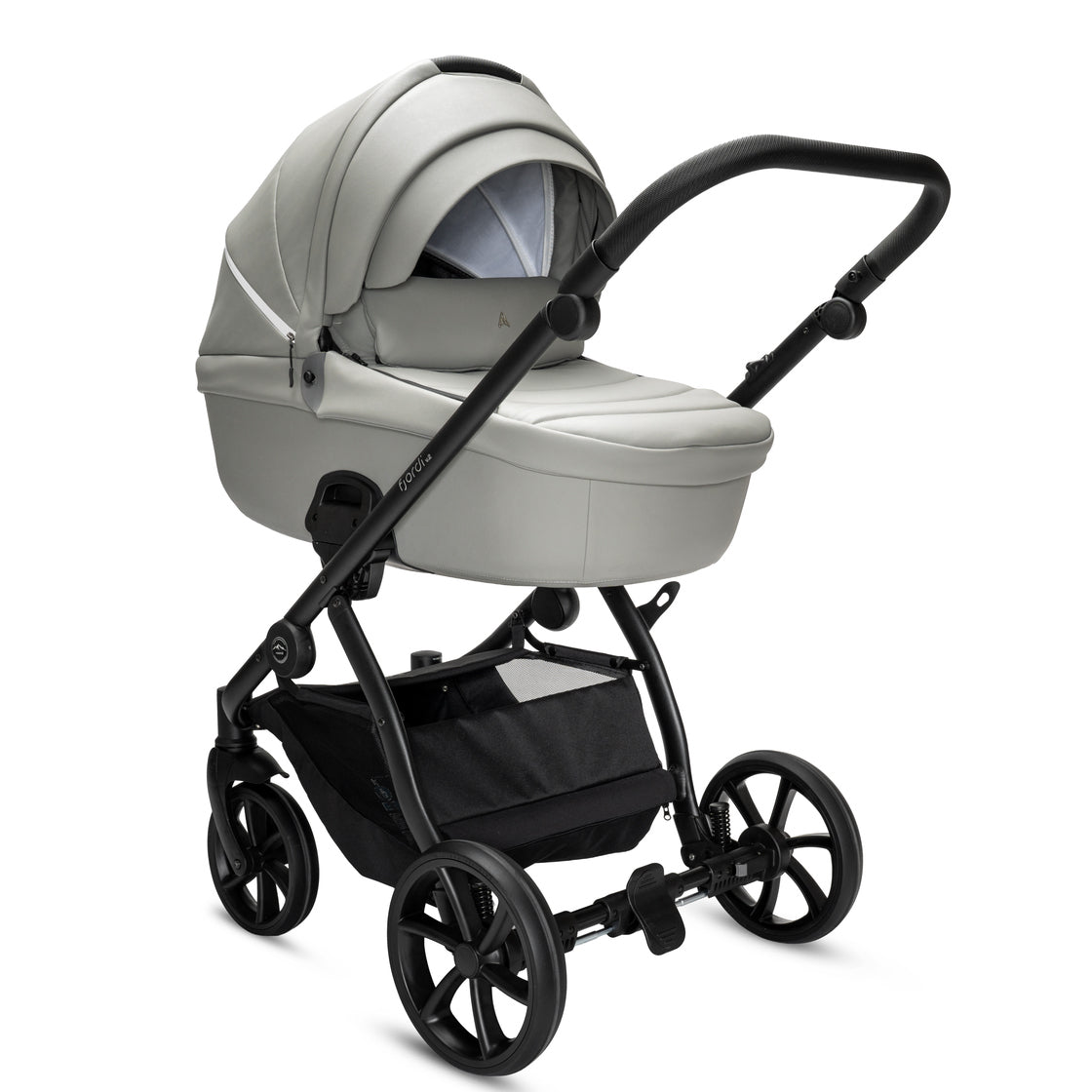 Noordi Fjordi V2 Leather - 2in1 Pushchair with ThermoCot™ Carrycot- Sleet
