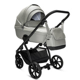Noordi Fjordi V2 Leather - 2in1 Pushchair with ThermoCot™ Carrycot- Sleet