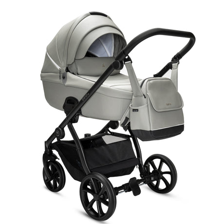 Noordi Fjordi V2 Leather - 2in1 Pushchair with ThermoCot™ Carrycot- Sleet
