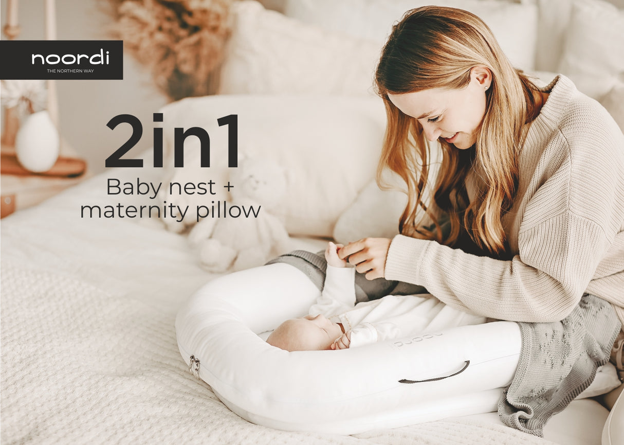 Noordi 2in1 Deluxe Baby Nest + Maternity Pillow