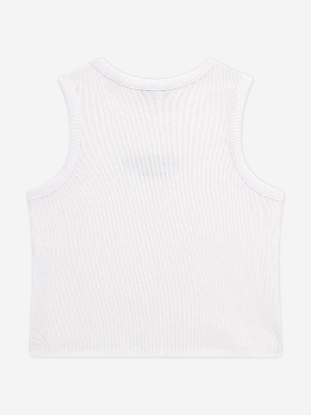 Guess Girls Rib Midi Sleeveless Top in White