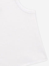 Guess Girls Rib Midi Sleeveless Top in White