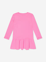 Guess Girls Logo Jersey Dress in Pink