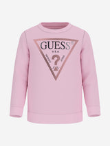Guess Girls Logo Sweatshirt in Pink