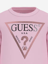 Guess Girls Logo Sweatshirt in Pink