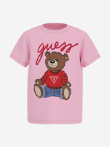 Guess Girls Teddy Bear T-Shirt in Pink