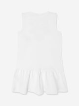 Guess Girls Sleeveless Logo Dress in White